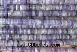 ROND270 15 inches 1.5*6mm heishi amethyst gemstone beads