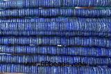 ROND285 15 inches 1.5*6mm heishi dyed lapis lazuli beads