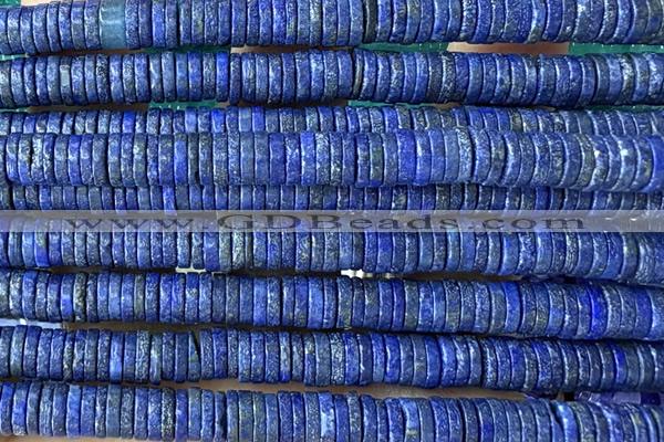 ROND285 15 inches 1.5*6mm heishi dyed lapis lazuli beads