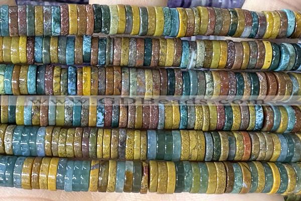 ROND287 15 inches 1.5*6mm heishi ocean agate beads