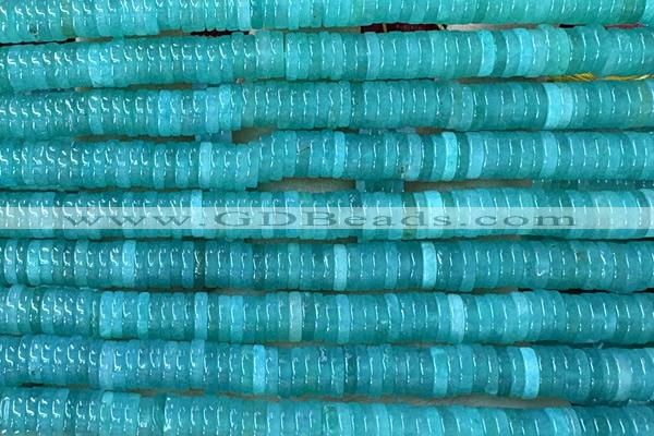 ROND289 15 inches 1.5*6mm heishi jade gemstone beads