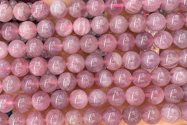 ROSE05 15 inches 8mm round Madagascar rose quartz beads wholesale