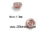 Silv103 2.3*6mm Cubic Zirconia Micro Pave 925 Sterling Silver Rose Gold Plated