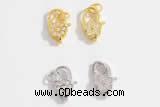 Silv58 7.3*15.3mm 925 sterling silver lobster claw clasp plated