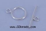 SSC01 5pcs 8mm donut 925 sterling silver toggle clasps