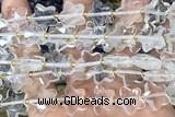 STAR40 15 inches 14mm faceted star white crystal gemstone beads
