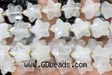 STAR41 15 inches 14mm faceted star white jade gemstone beads