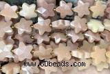 STAR46 15 inches 14mm faceted star jade gemstone beads
