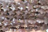 STAR47 15 inches 14mm faceted star jade gemstone beads
