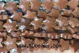STAR48 15 inches 14mm faceted star goldstone gemstone beads