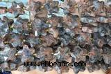 STAR58 15 inches 14mm faceted star grey opal beads