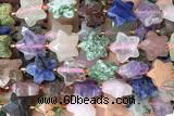 STAR63 15 inches 14mm faceted star mix gemstone beads