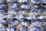 TEAR22 15 inches 13*18mm flat teardrop blue spot stone beads