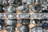 TEAR34 15 inches 13*18mm flat teardrop black labradorite beads