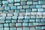 TUBE119 15 inches 6*11mm - 8*14mm faceted tube amazonite beads